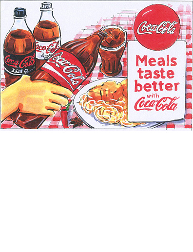 Coca-Cola (met marker getekend)
